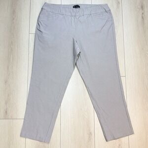 N Touch Womens 22W Tan Pull On Career Pants Slim Straight Stretch Plus Size ECU